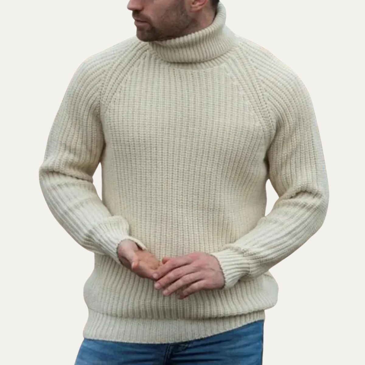 Jonas - Men’s Chunky Wool Turtleneck Jumper