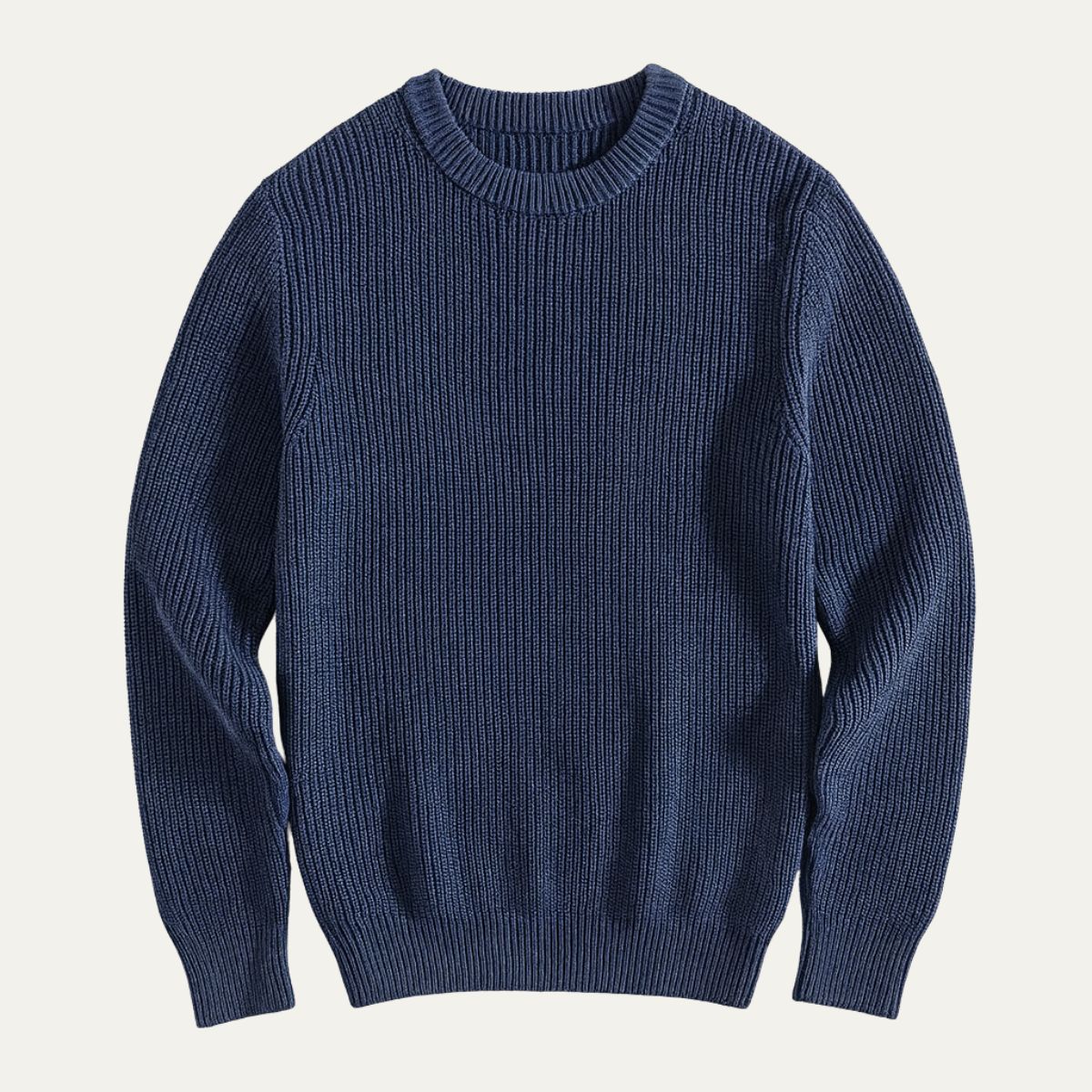 Bradley - Men’s Merino Wool Ribbed O-Neck Jumper