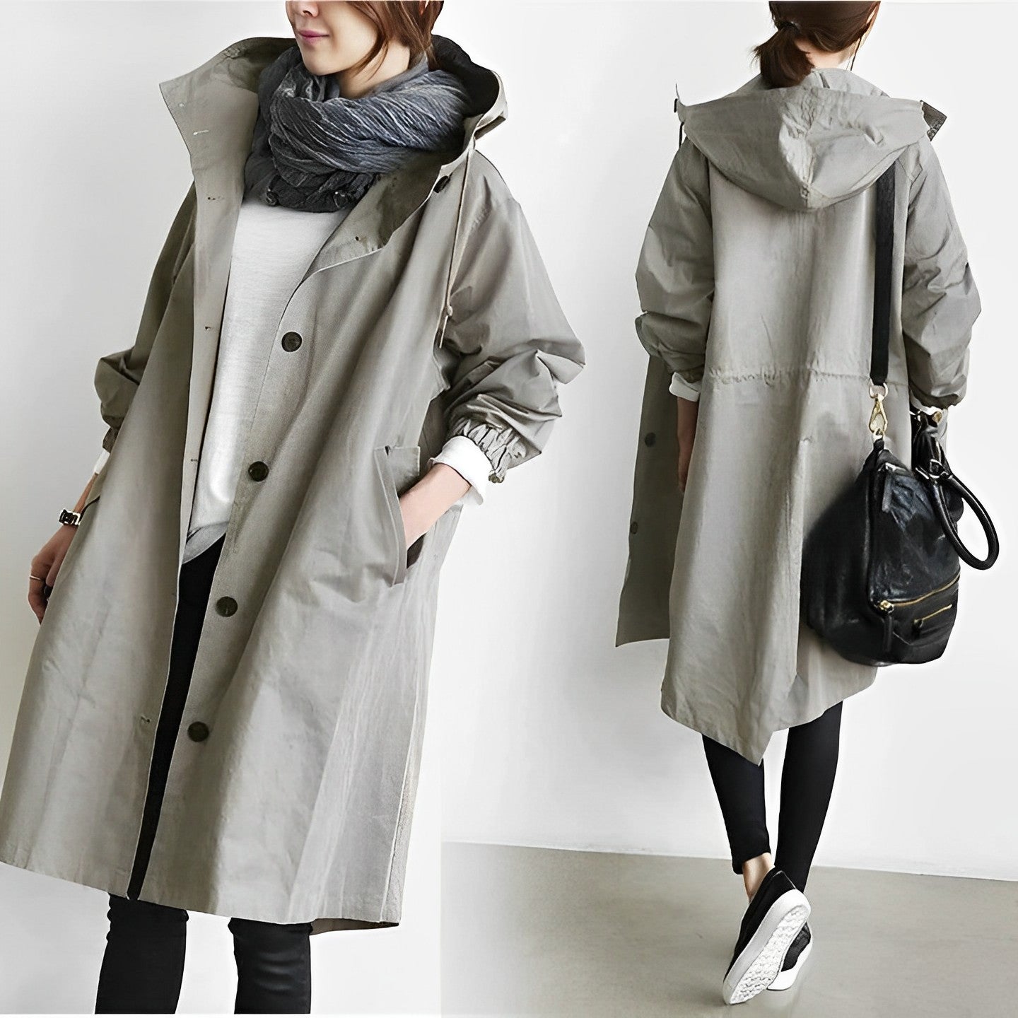 Ayrin - Women’s Long Hooded Windbreaker Jacket