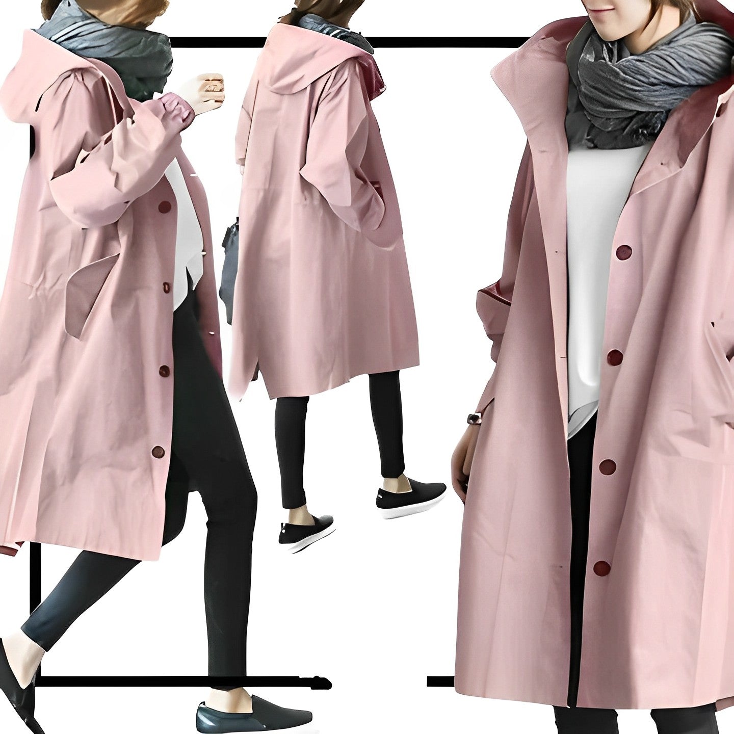 Ayrin - Women’s Long Hooded Windbreaker Jacket