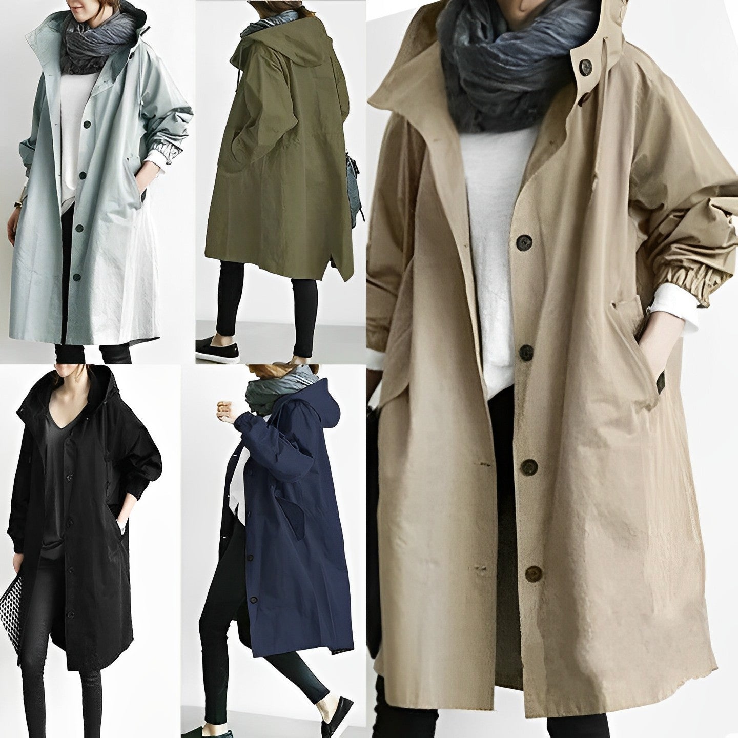 Ayrin - Women’s Long Hooded Windbreaker Jacket