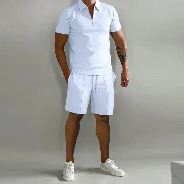 Aidan - Men’s Two-Piece Polo and Shorts Set