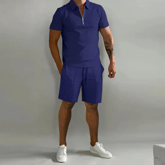 Aidan - Men’s Two-Piece Polo and Shorts Set