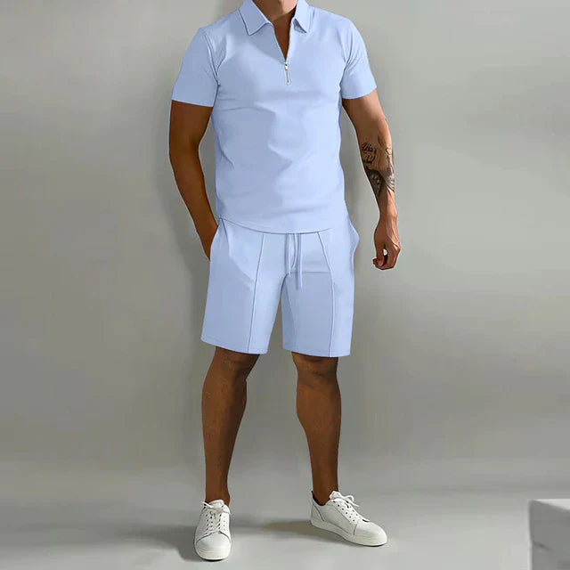 Aidan - Men’s Two-Piece Polo and Shorts Set