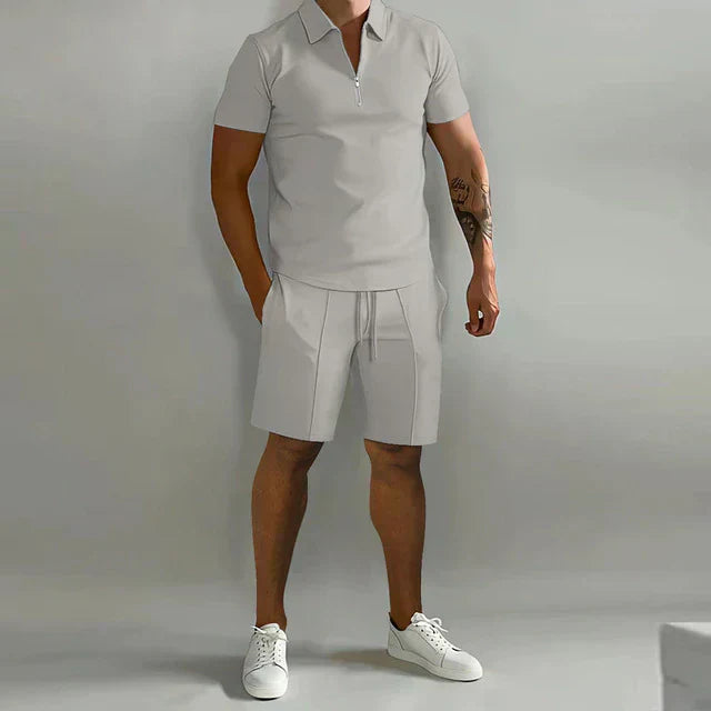 Aidan - Men’s Two-Piece Polo and Shorts Set