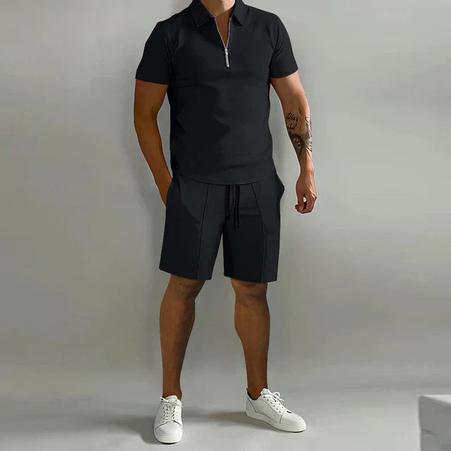 Aidan - Men’s Two-Piece Polo and Shorts Set
