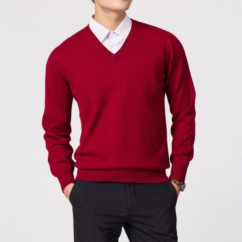 Anthony - Men’s Cashmere V-Neck Sweater