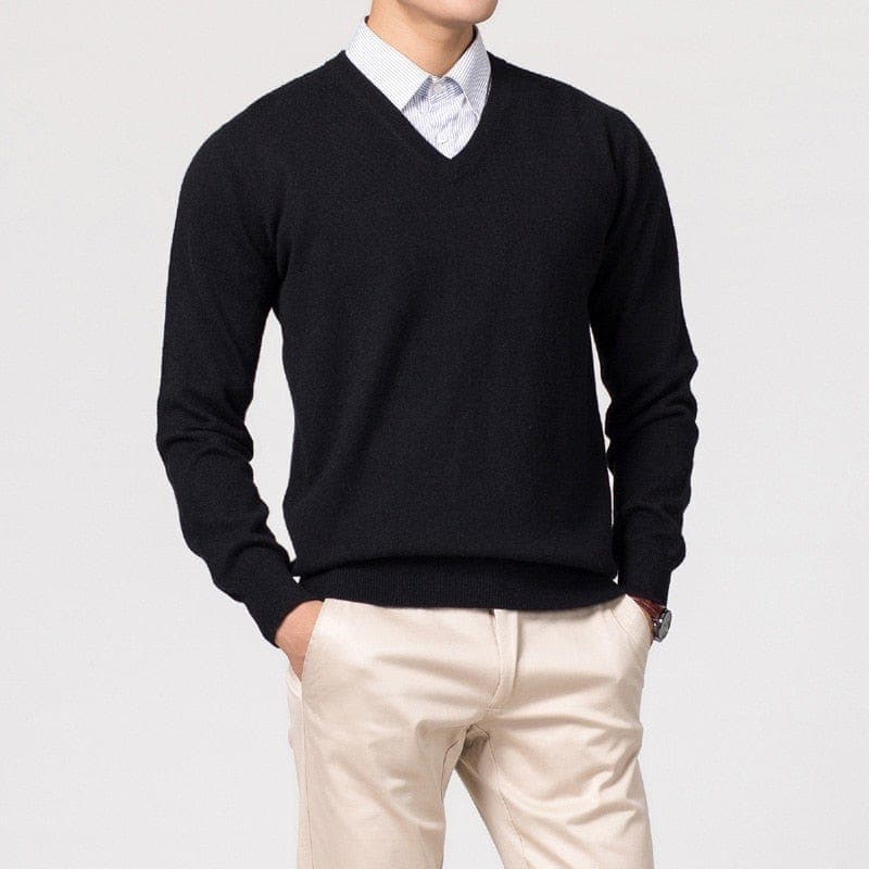 Anthony - Men’s Cashmere V-Neck Sweater