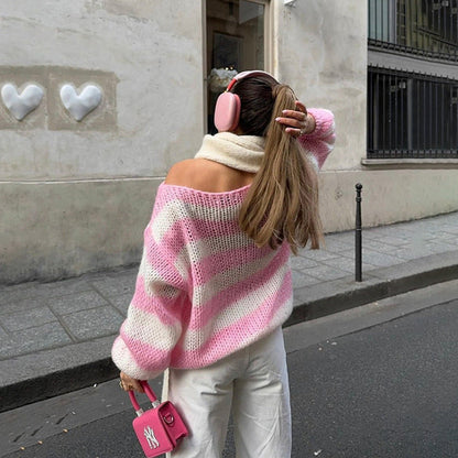 Cozy Striped Pullover Sweater