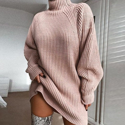 Cozy Turtleneck Sweater Dress