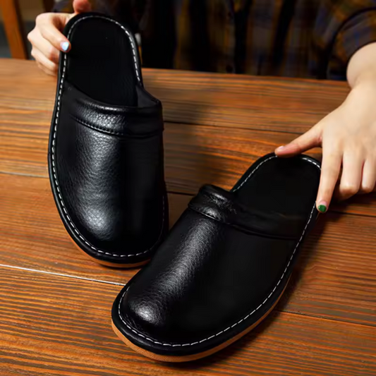 Basil - Men’s Elegant Leather Mule Clogs