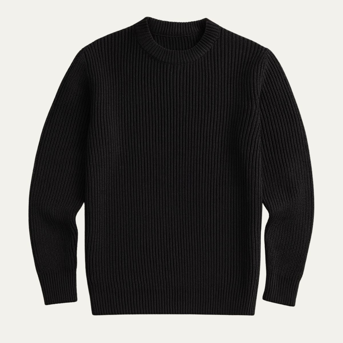 Bradley - Men’s Merino Wool Ribbed O-Neck Jumper