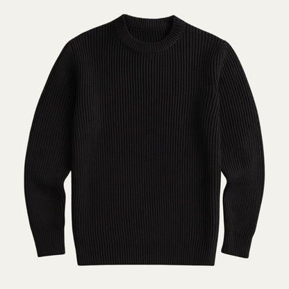Bradley - Men’s Merino Wool Ribbed O-Neck Jumper