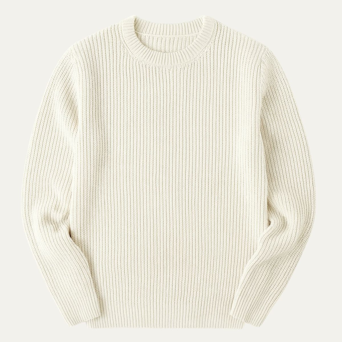 Bradley - Men’s Merino Wool Ribbed O-Neck Jumper