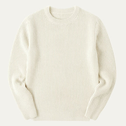 Bradley - Men’s Merino Wool Ribbed O-Neck Jumper