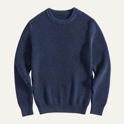 Bradley - Men’s Merino Wool Ribbed O-Neck Jumper