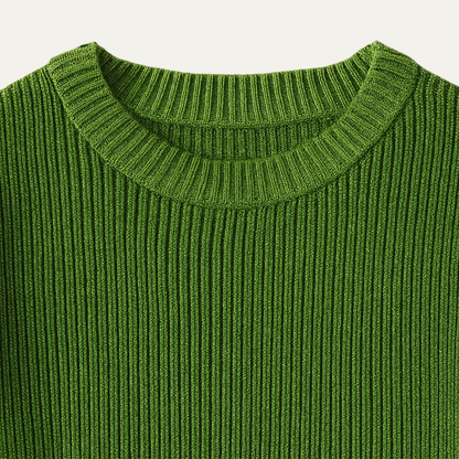Bradley - Men’s Merino Wool Ribbed O-Neck Jumper