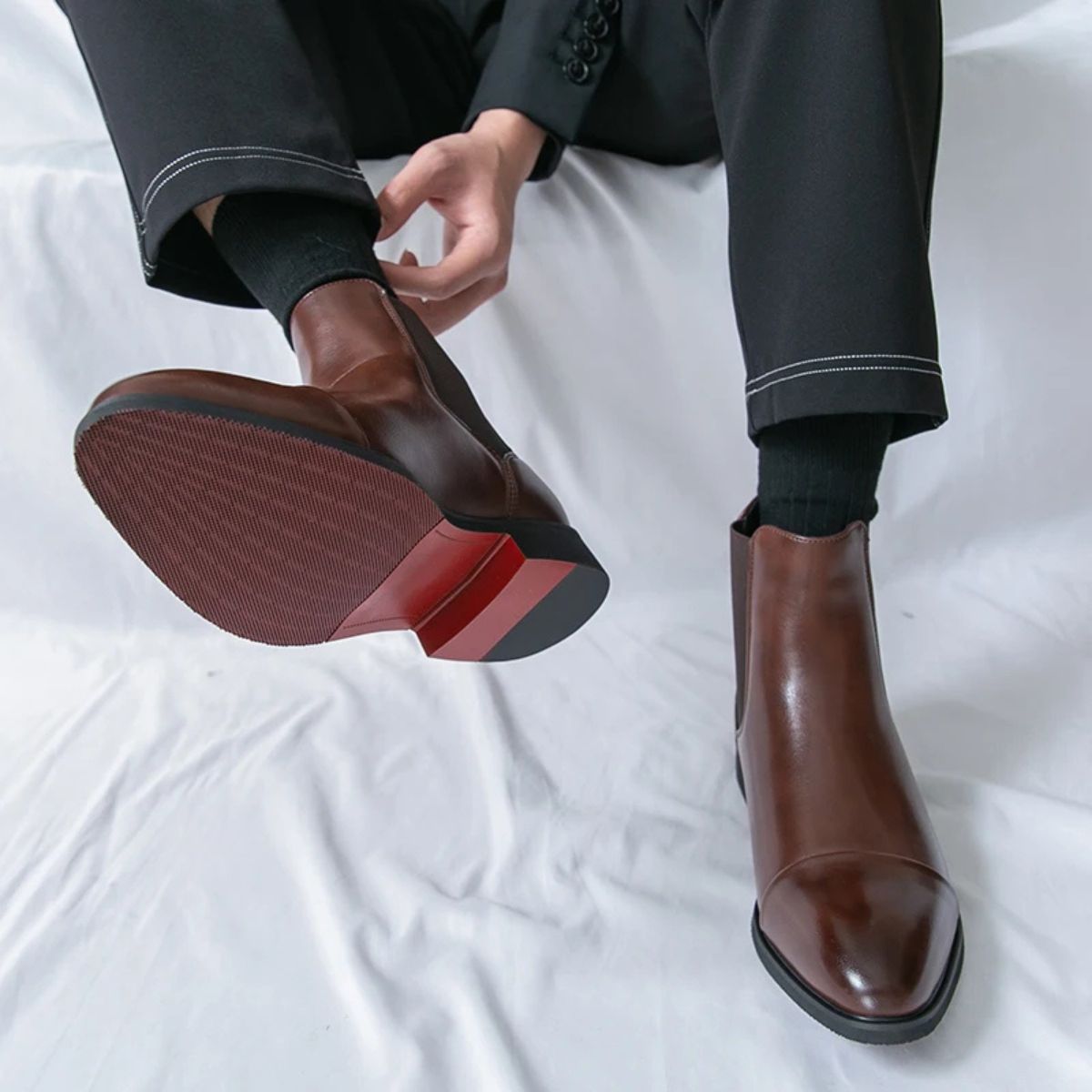 Brian - Men’s Row Leather Chelsea Boots