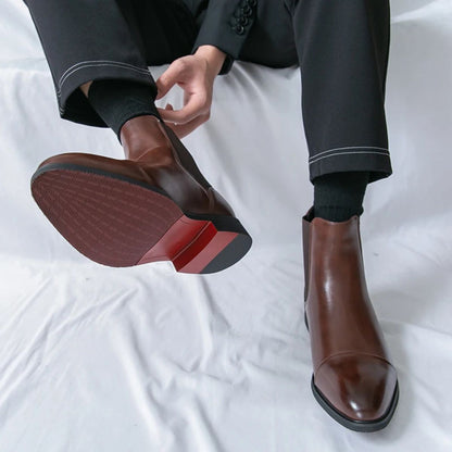 Brian - Men’s Row Leather Chelsea Boots