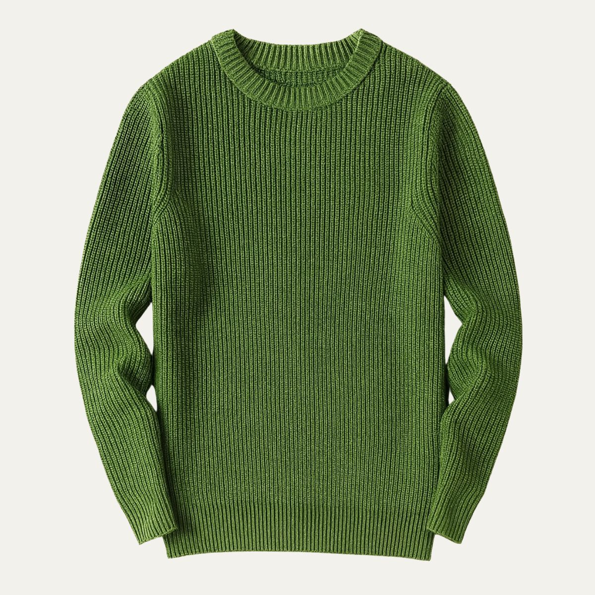 Bradley - Men’s Merino Wool Ribbed O-Neck Jumper