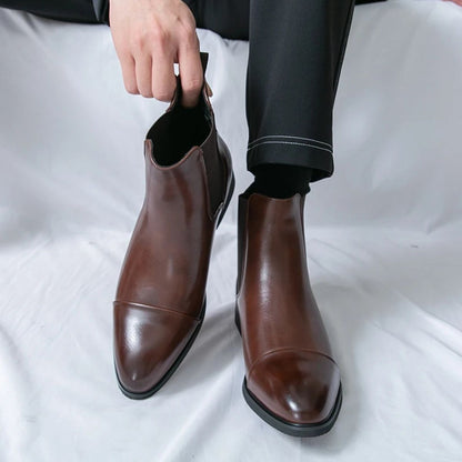 Brian - Men’s Row Leather Chelsea Boots