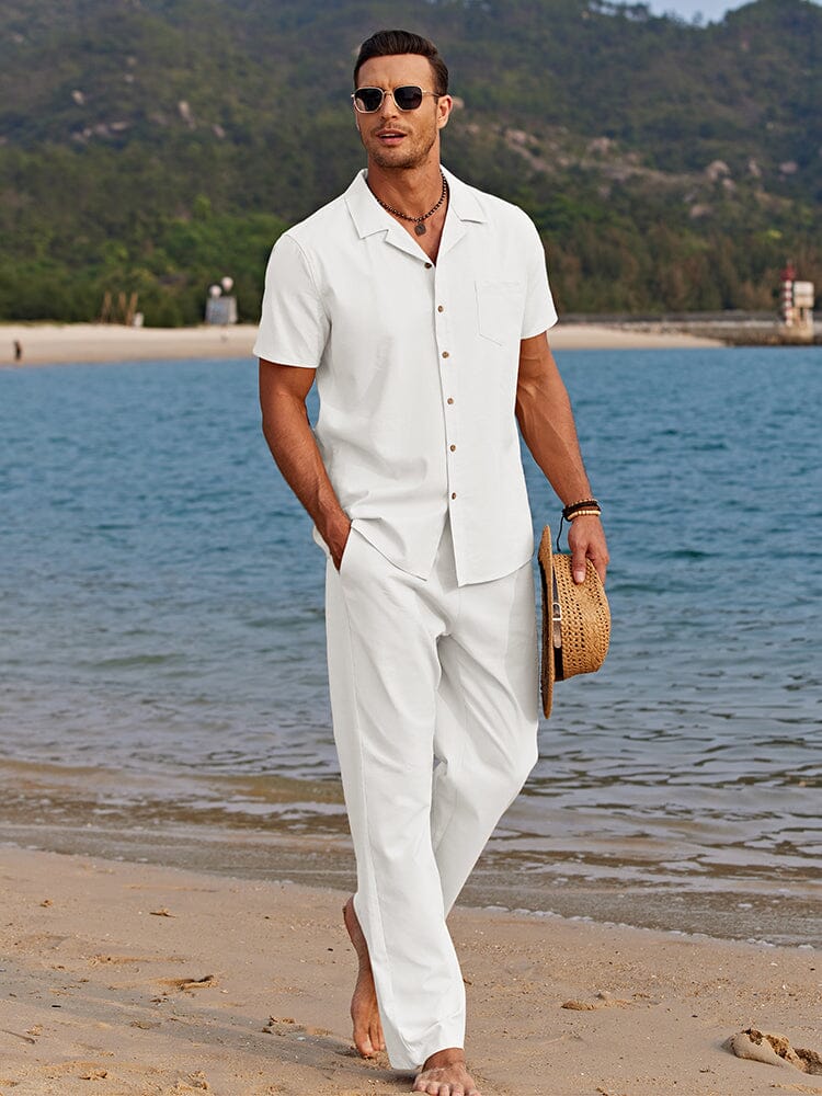 Alfred - Men’s Casual Linen Summer Beach Set