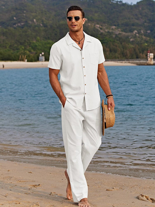 Alfred - Men’s Casual Linen Summer Beach Set