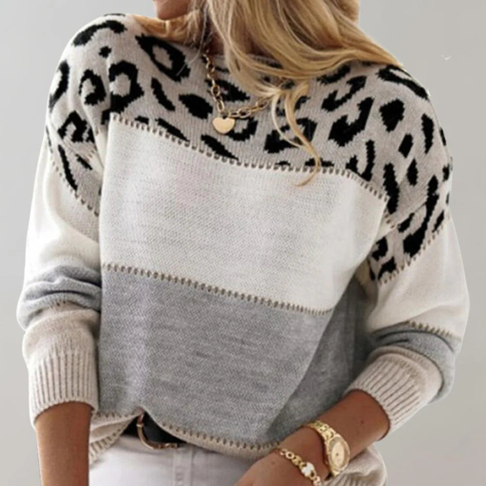 Caroline - Women’s Leopard Print Sweater