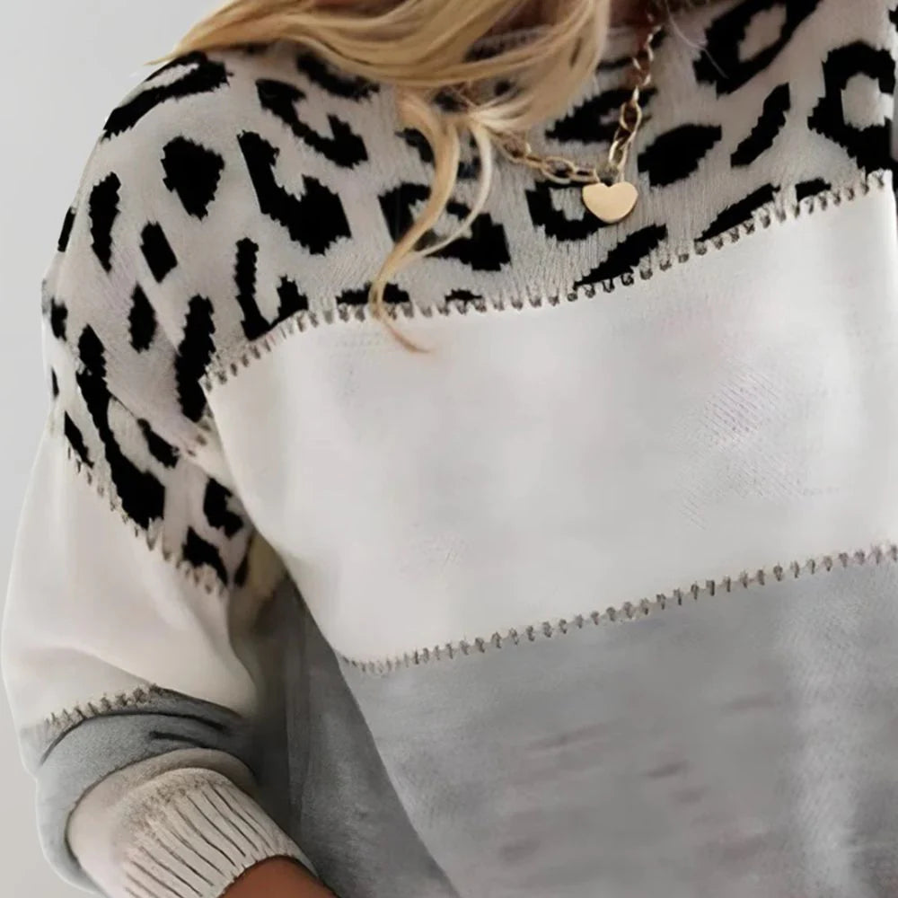 Caroline - Women’s Leopard Print Sweater