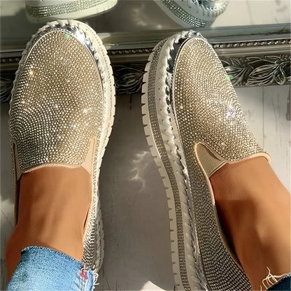 Carly - Women’s Sparkling Diamond Loafers
