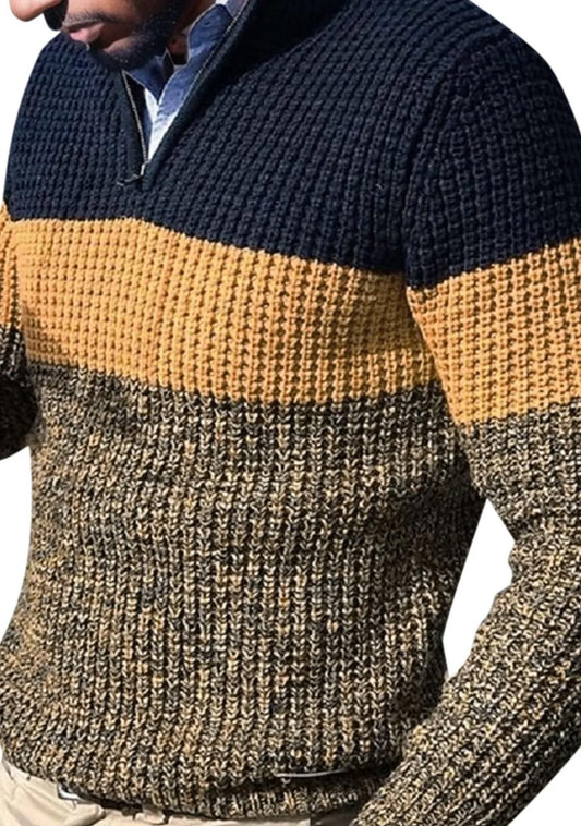 Colin - Men’s Colour Block Knitted Jumper