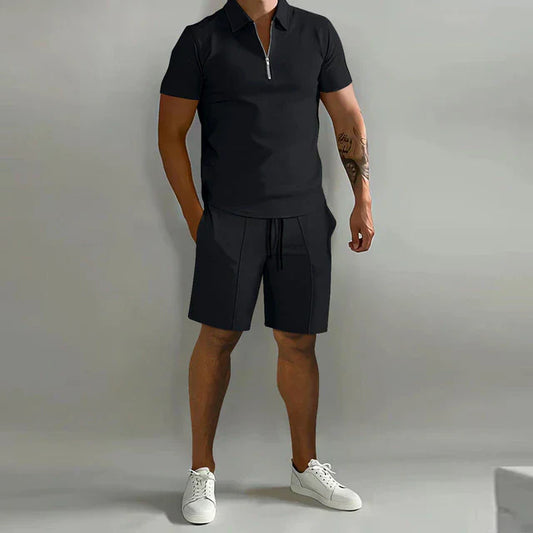 Aidan - Men’s Two-Piece Polo and Shorts Set