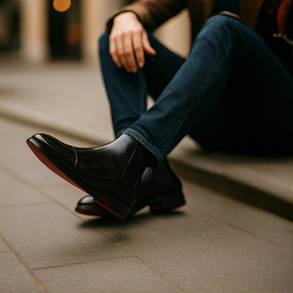 Brian - Men’s Row Leather Chelsea Boots