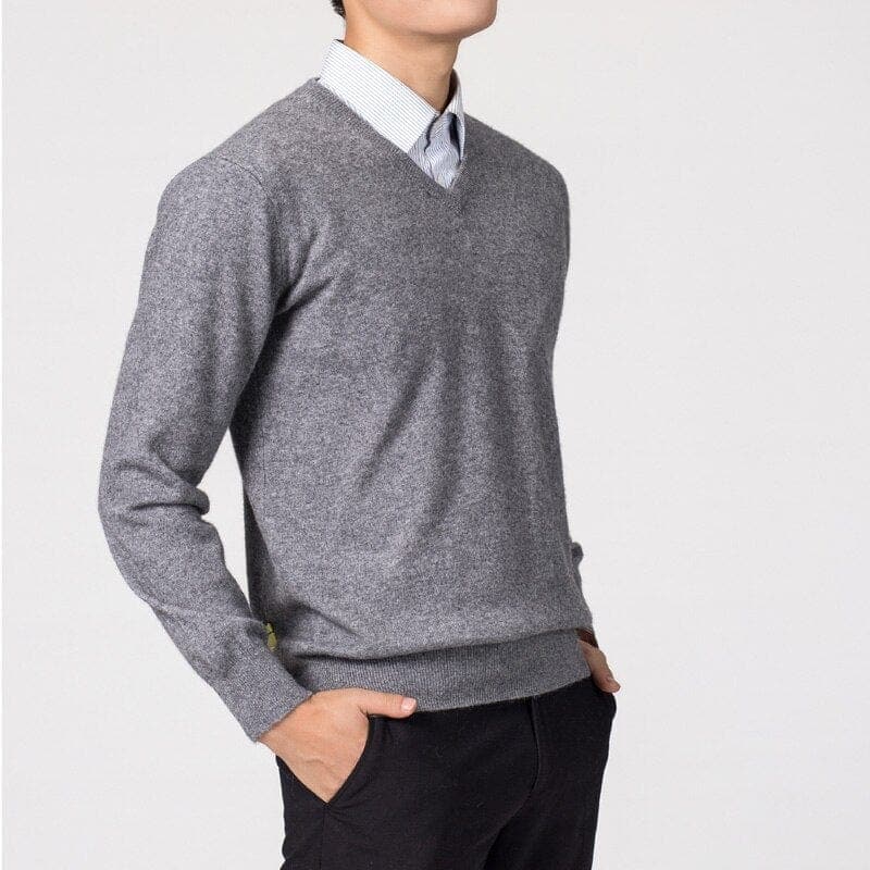 Anthony - Men’s Cashmere V-Neck Sweater