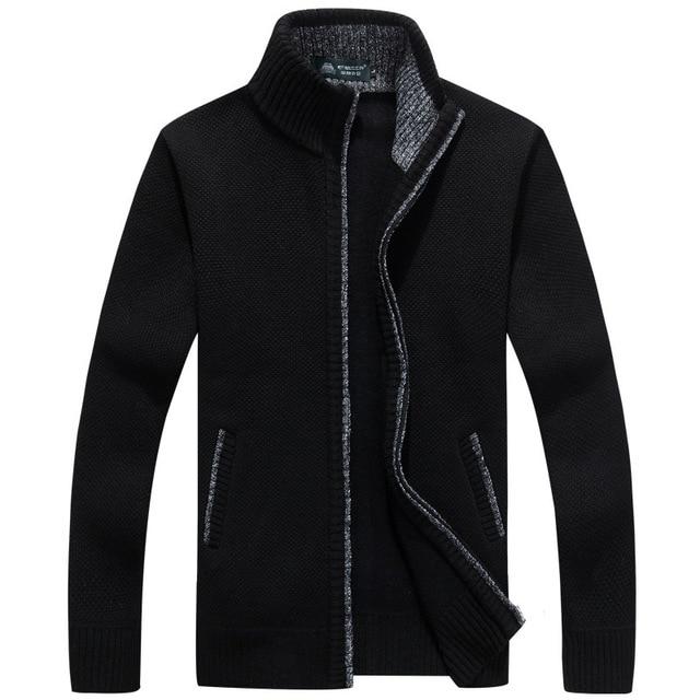 Alex – Thick Fleece-Lined Men’s Knit Cardigan