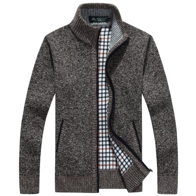 Alex – Thick Fleece-Lined Men’s Knit Cardigan