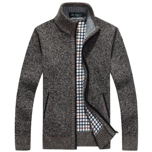 Alex – Thick Fleece-Lined Men’s Knit Cardigan