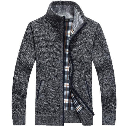 Alex – Thick Fleece-Lined Men’s Knit Cardigan