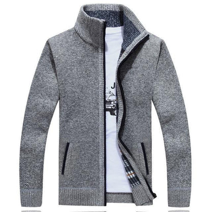 Alex – Thick Fleece-Lined Men’s Knit Cardigan