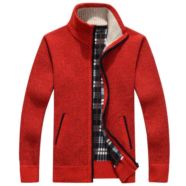 Alex – Thick Fleece-Lined Men’s Knit Cardigan