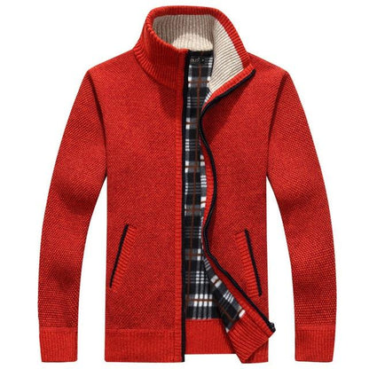 Alex – Thick Fleece-Lined Men’s Knit Cardigan