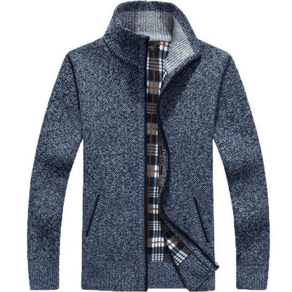 Alex – Thick Fleece-Lined Men’s Knit Cardigan
